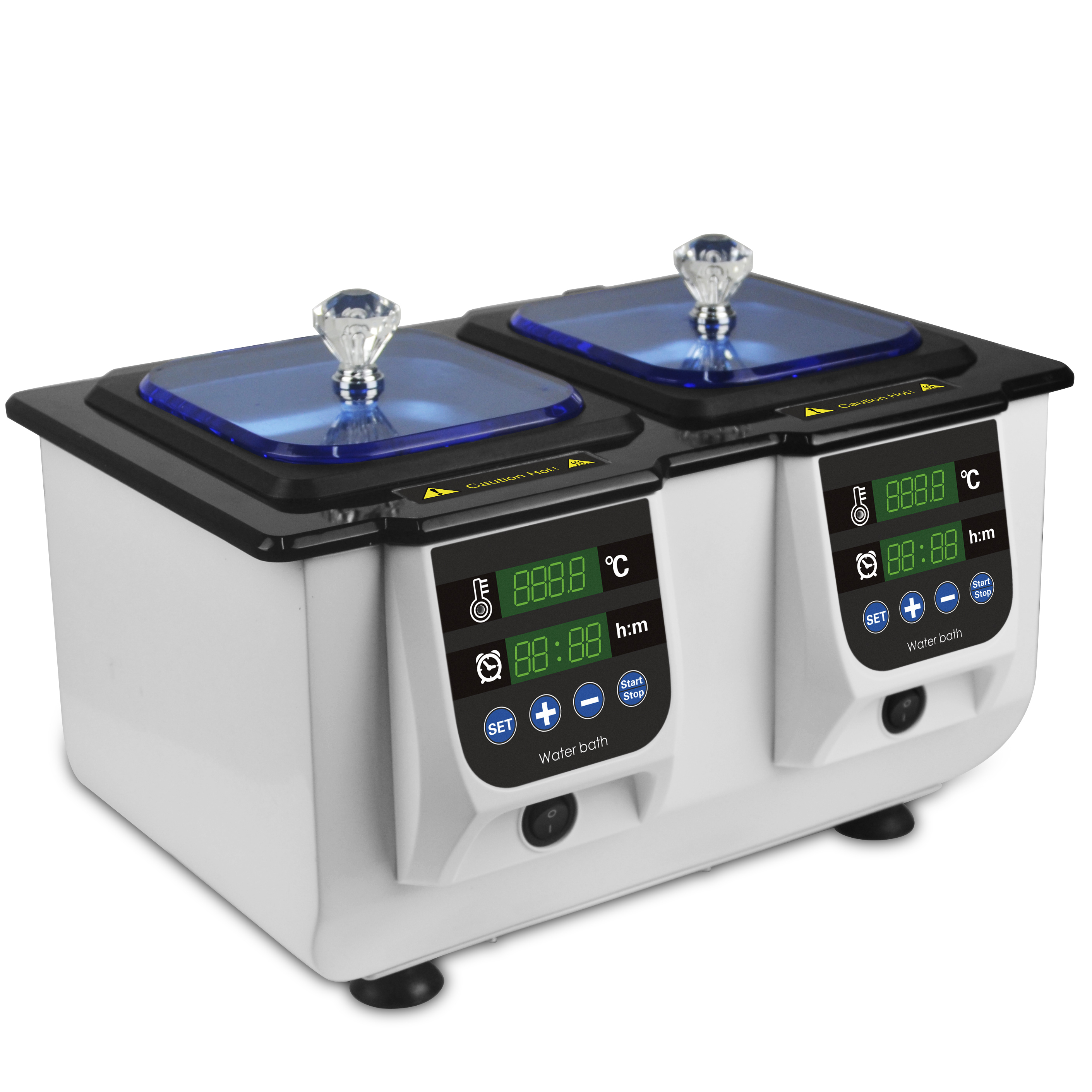 Thermostatic Waterbath with 2 x 2L stainless steel heating baths BT Lab Systems